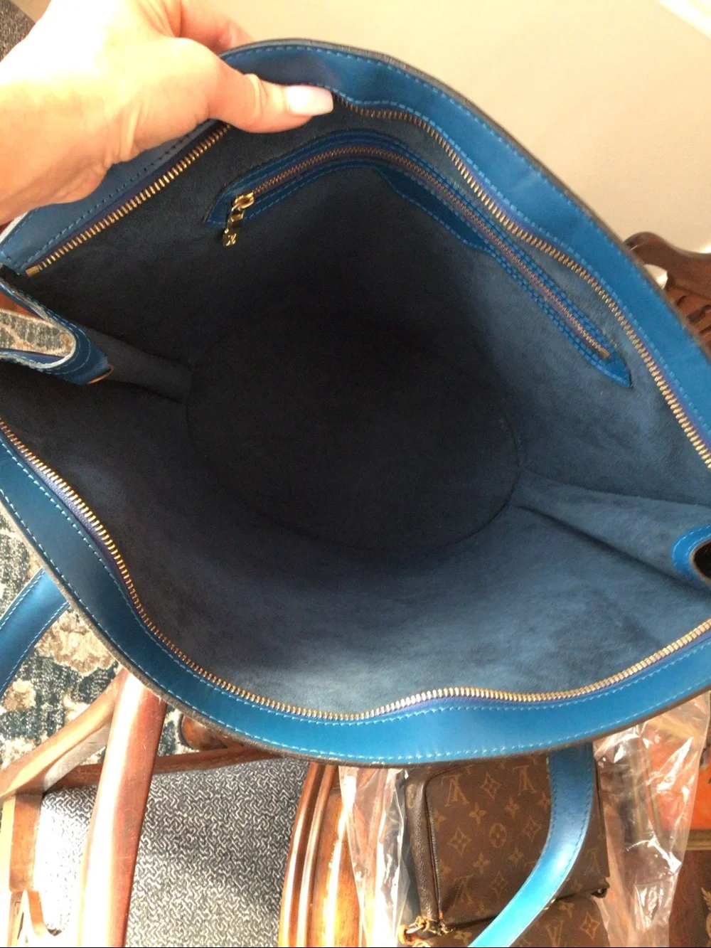 Louis Vuitton St Jacques Blue Tote Bag